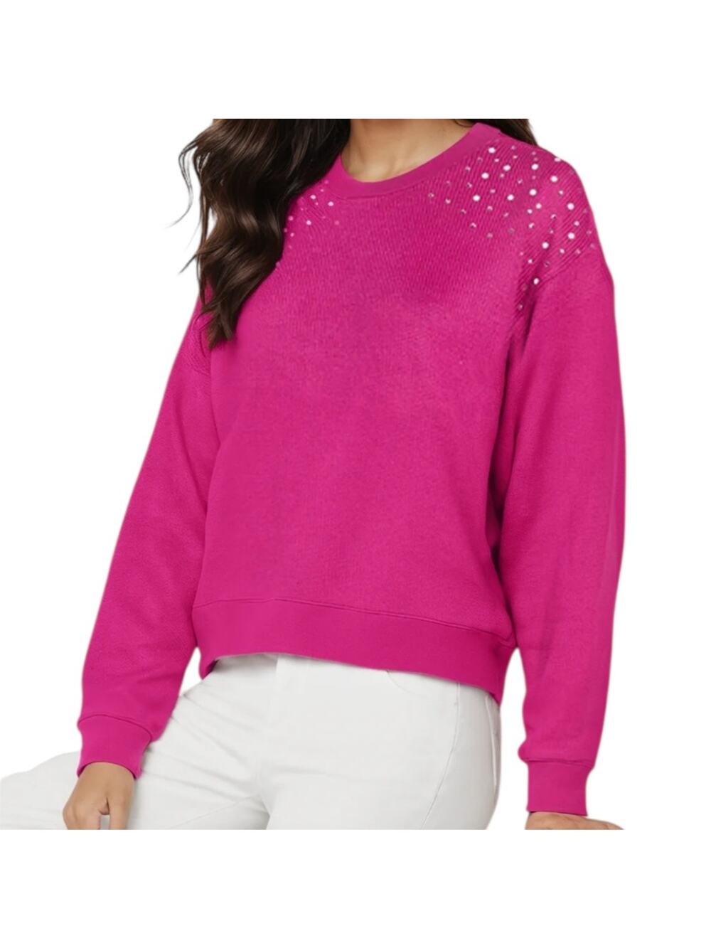 NWOT Wildfox Pink Jewel Bailey Sweater – Sz L
